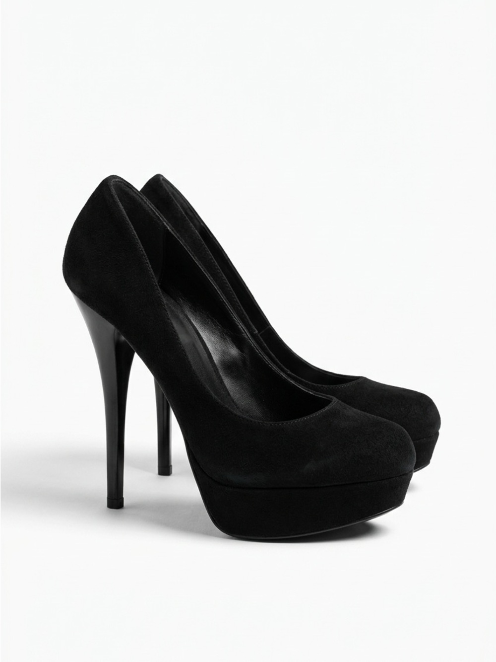 Steve Madden Women's Black Suede Platform Stiletto Heels